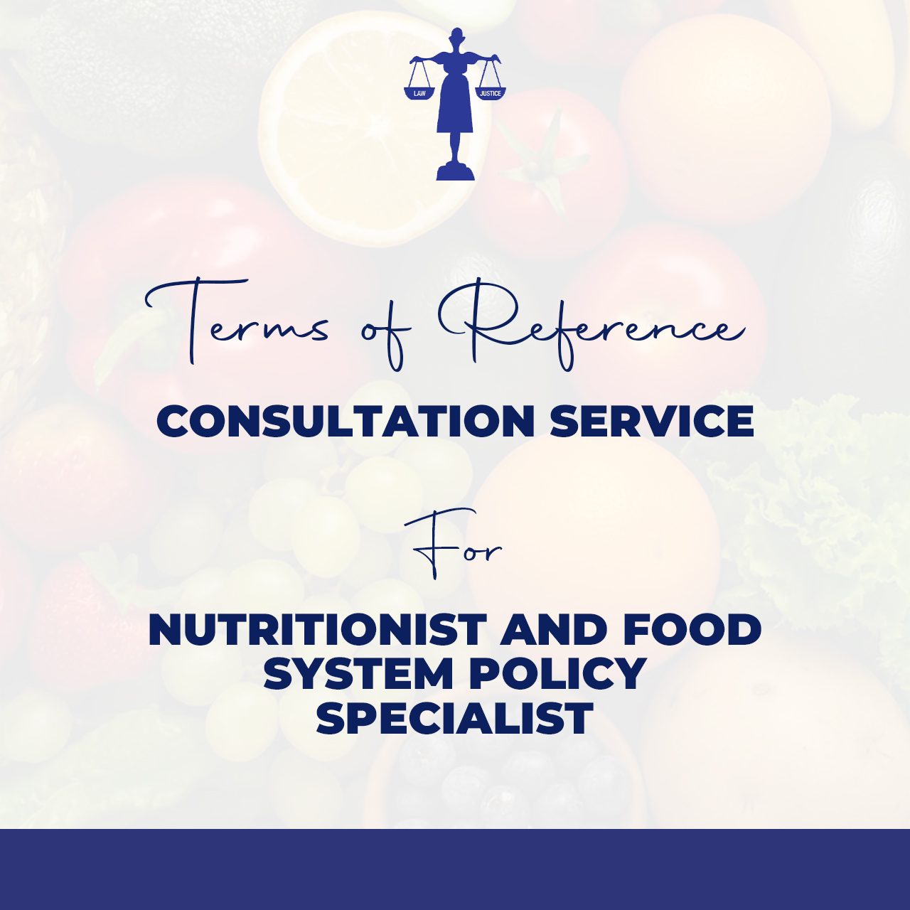 Terms of Reference (TOR) To Engage a Part Time Nutritionist and Food System Policy Specialist
