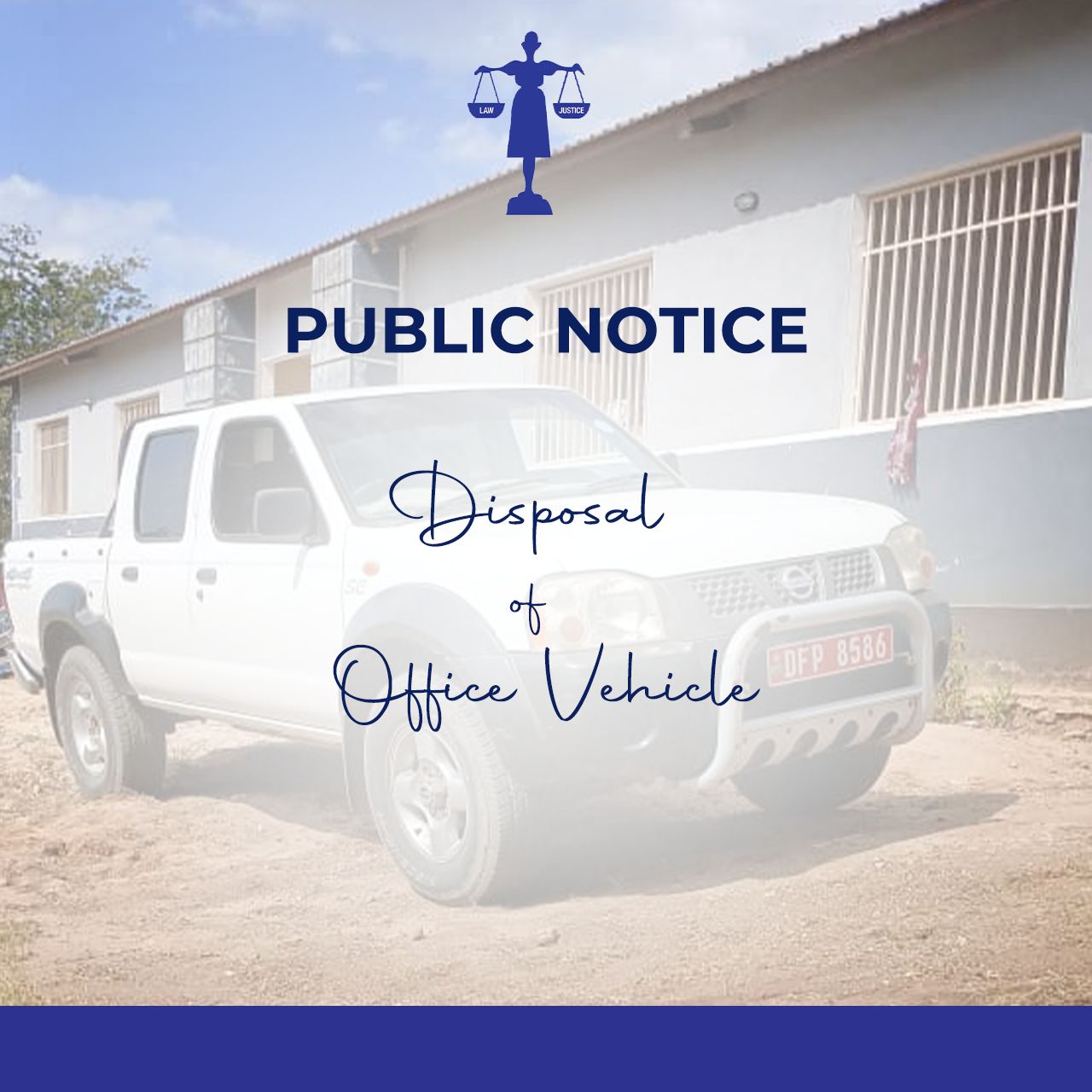 Public Notice – Disposal of Office Vehicle